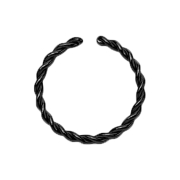 Micro Piercing Ring geflochten schwarz