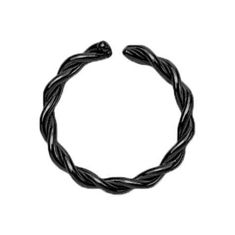 Piercing ring braided black