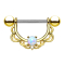Barbell Halbkranz vergoldet mit Opal