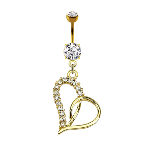 Banana 14k gold-plated with heart pendant