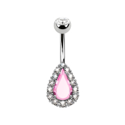 Banane argentée Goutte de cristal rose...