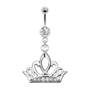 Banane argent avec pendentif Tiara couronne argent