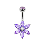Banana silver with violet crystal flower
