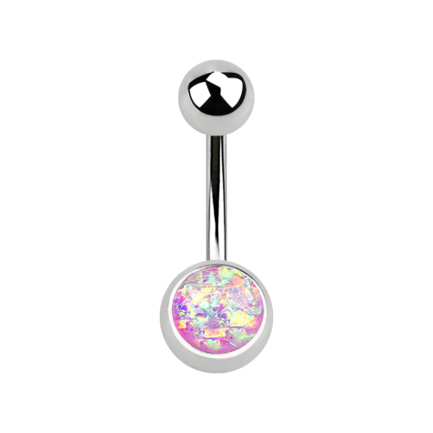 Banane argentée avec paillettes dopale violette