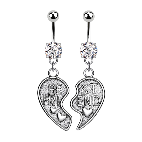 Banane argent avec pendentif Best Friend argent