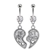 Banane argent avec pendentif Best Friend argent