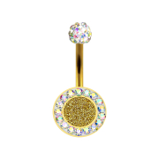 Banana gold-plated with glitter and crystal multicolor