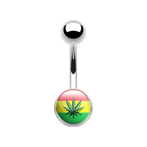 Banana silver with logo hemp leaf on Jamaica flag