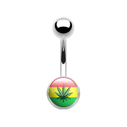 Banana silver with logo hemp leaf on Jamaica flag