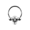 Closure ring silver with skull