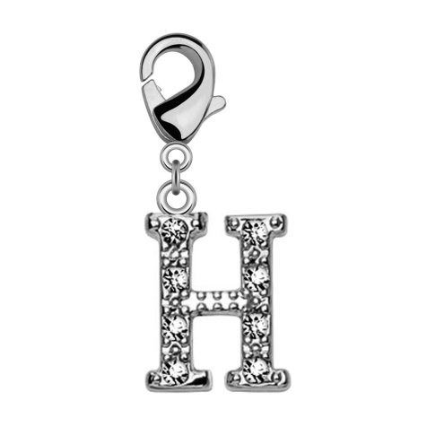 Pendentif avec cristal lettre H