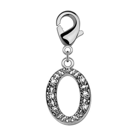 Anhänger mit Kristall Buchstabe O