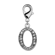 Anhänger mit Kristall Buchstabe O