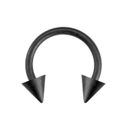 Micro Circular Barbell schwarz matt mit zwei Cones