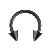 Circular Barbell schwarz matt mit zwei Cones