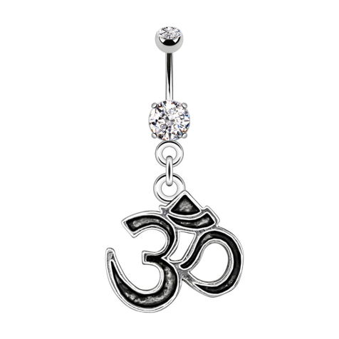 Banana silver with pendant OM black