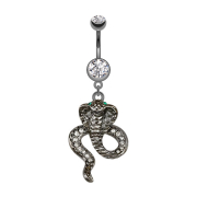 Banane schwarz mit Anhänger Cobra