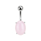 Banana silver with oval pink aventurine stone