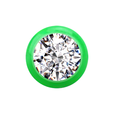 Green ball with silver crystal