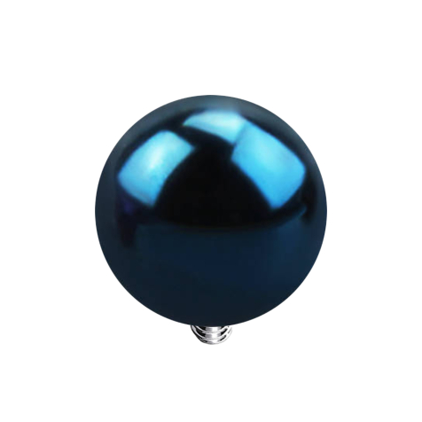 Dermal Anchor Boule bleu foncé avec revêtement en titane