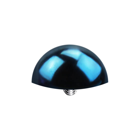 Dermal Anchor semi-circulaire bleu foncé avec revêtement en titane
