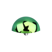 Dermal Anchor demi-rond vert avec revêtement en titane
