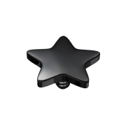 Dermal anchor star black with titanium coating