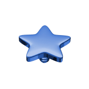 Dermal anchor star dark blue with titanium coating