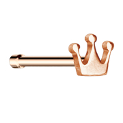 Naso dritto in oro rosa con corona
