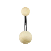 Banane silber mit zwei Kugeln aus Krokodilholz