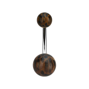 Silver banana with two palm wood balls