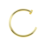 Anneau de nez ouvert doré 18k