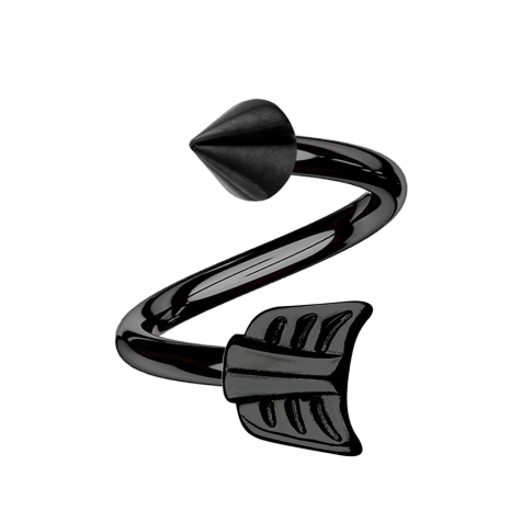 Micro Spirale schwarz mit Cone und Pfeil