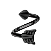 Micro spiral black with cone and arrow