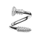 Micro spirale in argento con vite Phillips