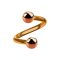 Micro spiral rose gold with two balls