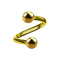 Micro spiral gold-plated with two balls