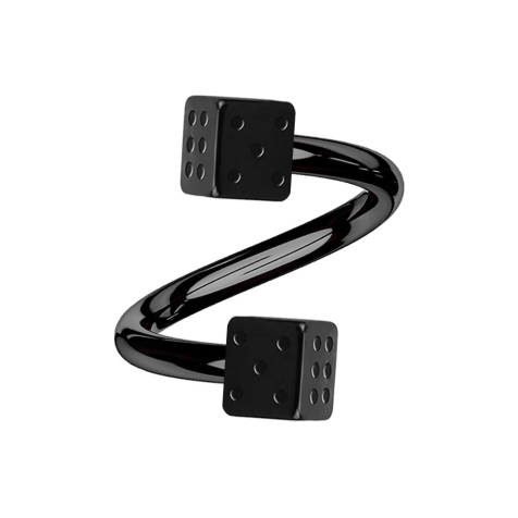 Micro spirale noire avec deux cubes