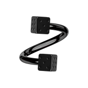 Micro spirale noire avec deux cubes