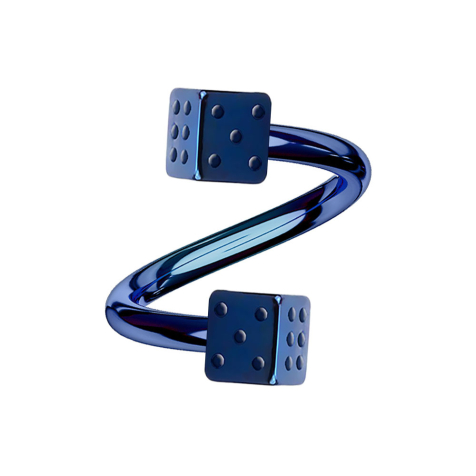 Micro spiral dark blue with two cubes