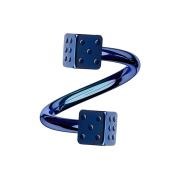 Micro Spirale bleu foncé avec deux cubes