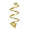 Micro spirale placcata oro con cono e freccia