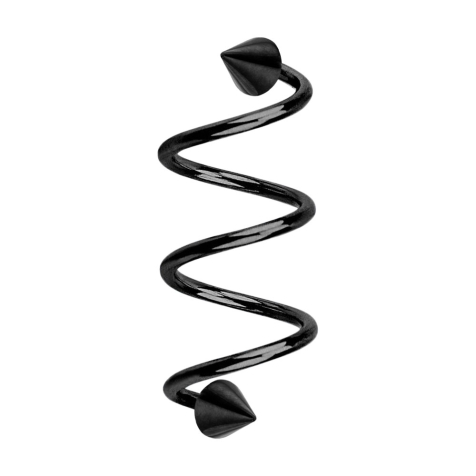 Micro spirale noire avec deux cônes
