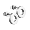 Stud earrings fake tunnel silver