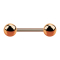 Micro barbell rose gold with two balls