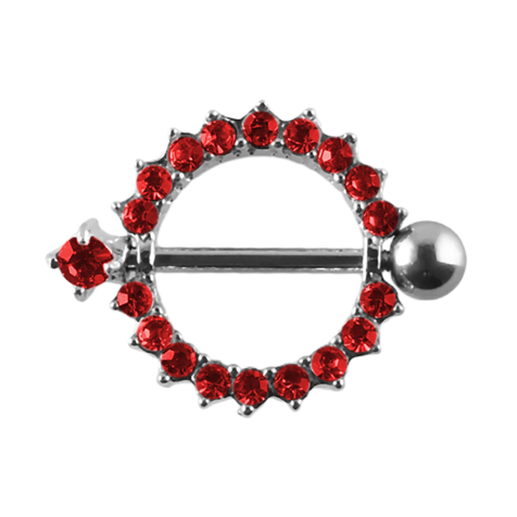 Corona di cristallo Barbell rosso