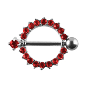 Corona di cristallo Barbell rosso