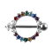 Barbell crystal wreath colored