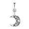 Banana silver with pendant crescent moon