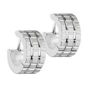 Folding earring with silver grooves